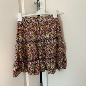 Multicolor Floral Mini Skirt